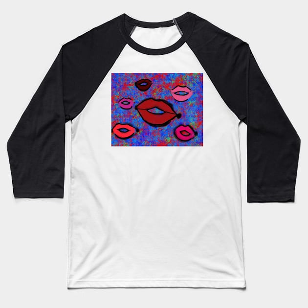 lips Baseball T-Shirt by aureliaazreal